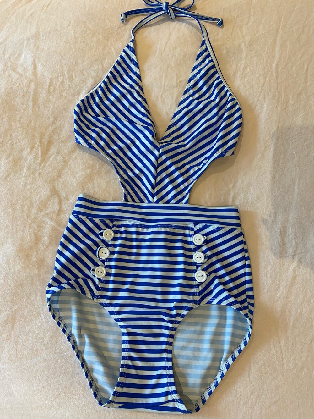 NWOT Kimchi Blue Y2K Sailor Candy Stripe Monokini One Piece Swimsuit